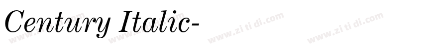 Century Italic字体转换